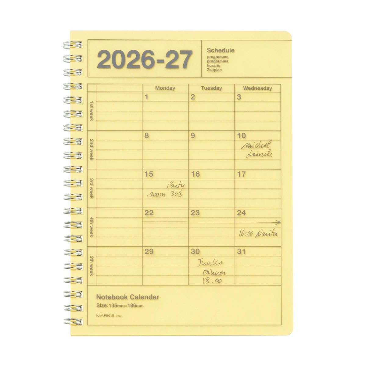 Amazon.co.jp: 手帳 2026 スケジュール帳 2026年4月始まり 月間